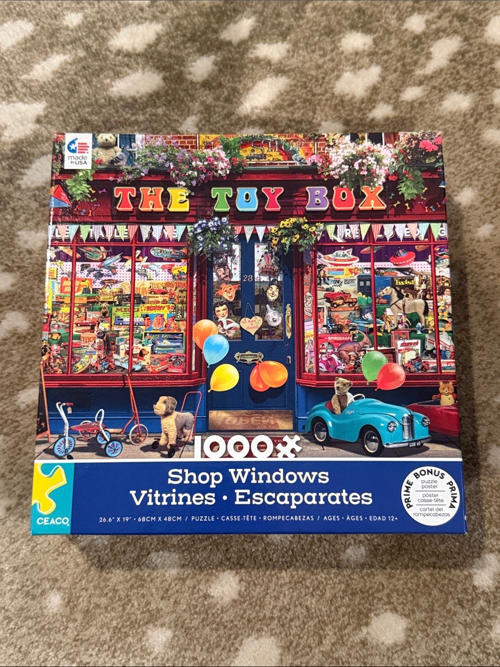 Shop Windows 1000-Piece Jigsaw Puzzle - Colorful Toy Box Design